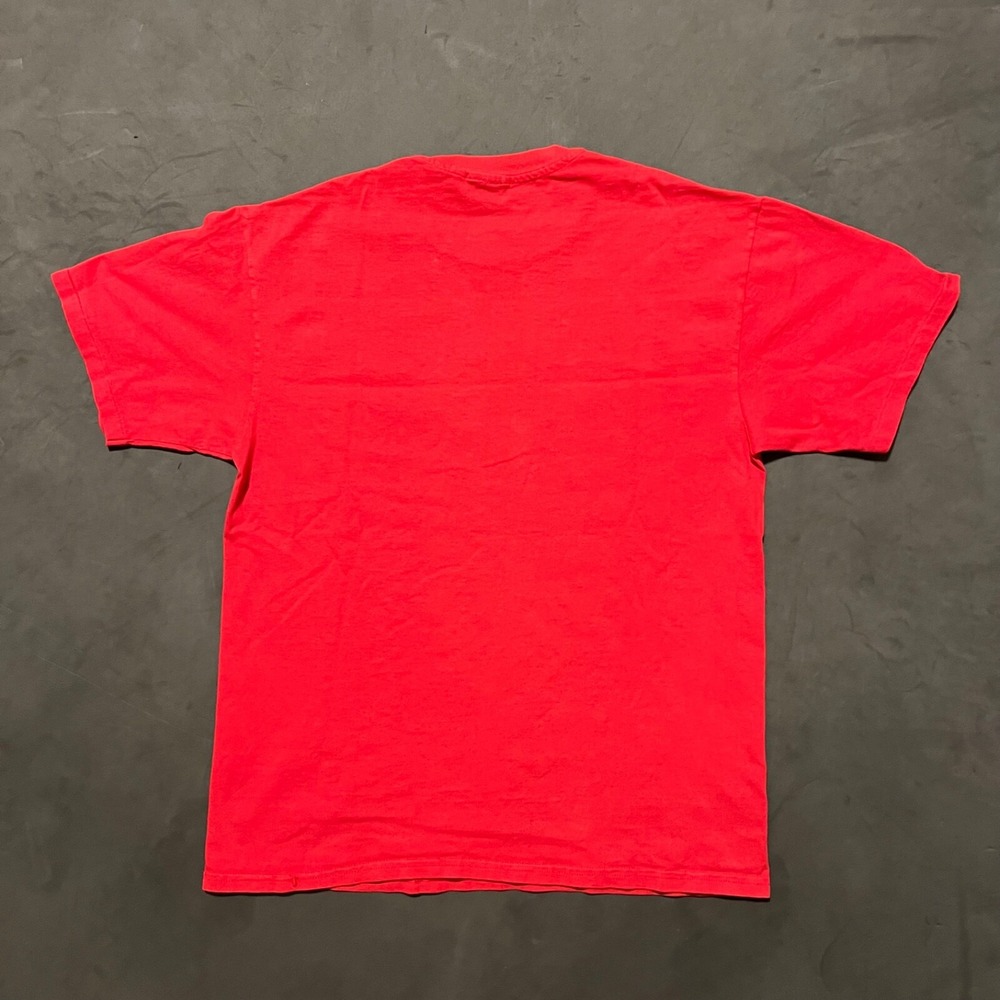 VTG 90s Mickey And Co Embroidered Mickey Mouse Red Tee Size Large Single Stitch - Picture 2 of 8